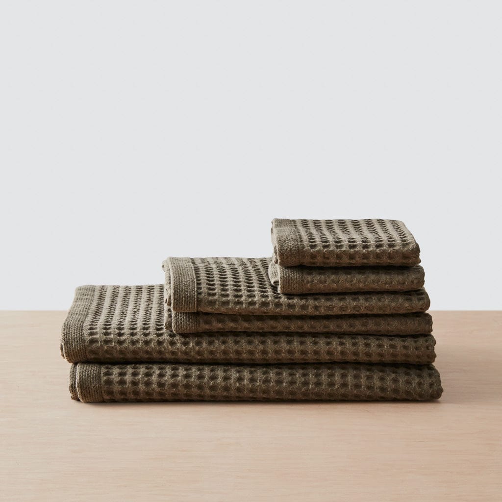 Mara Organic Waffle Bath Towel Set - 100% Cotton, Ultra Soft & Absorbent - Perfect for Spa, Bathroom & Luxury Home Use