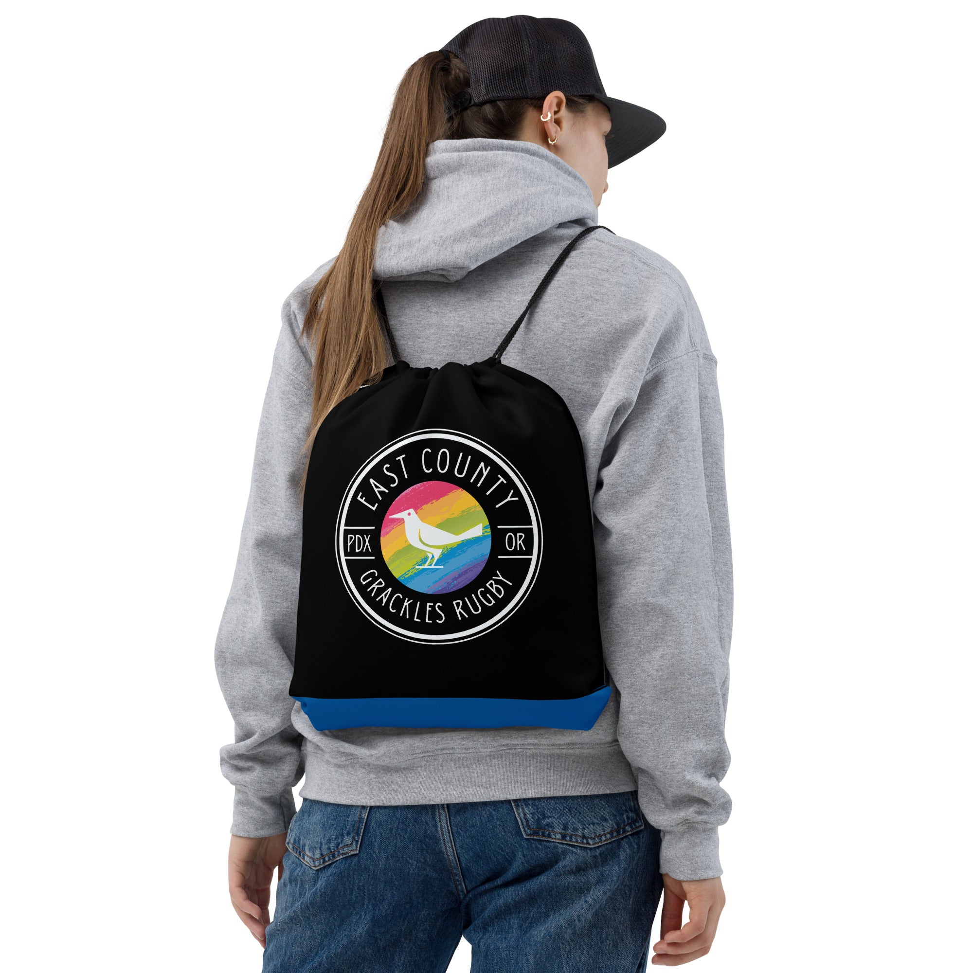 East Co. Grackles Drawstring Bag - Lightweight & Durable Backpack for School, Gym, Travel | Perfect for Sports, Hiking, and Everyday Use