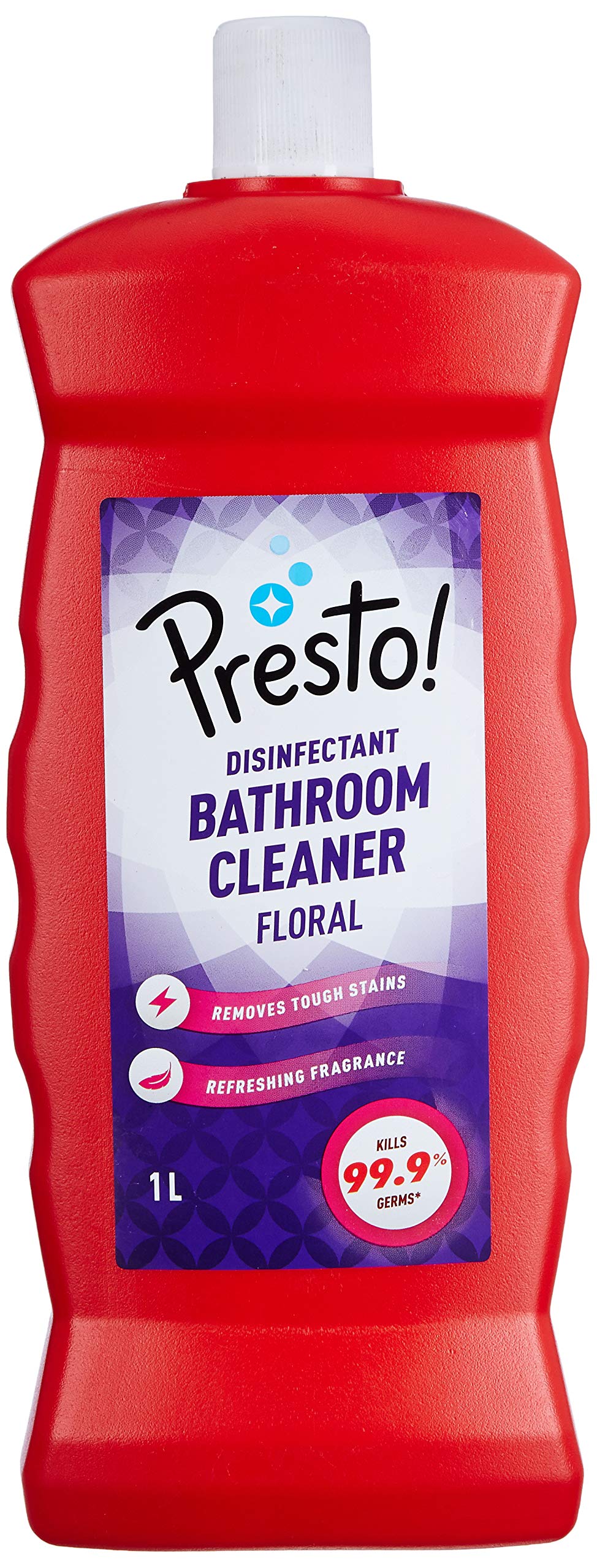 Presto! Disinfectant Surface & Floor Cleaner - Citrus Scent 2L + Bathroom Cleaner Floral 1L - Multi-Purpose Cleaning for Kitchen, Bathroom, Floors & High-Touch Surfaces