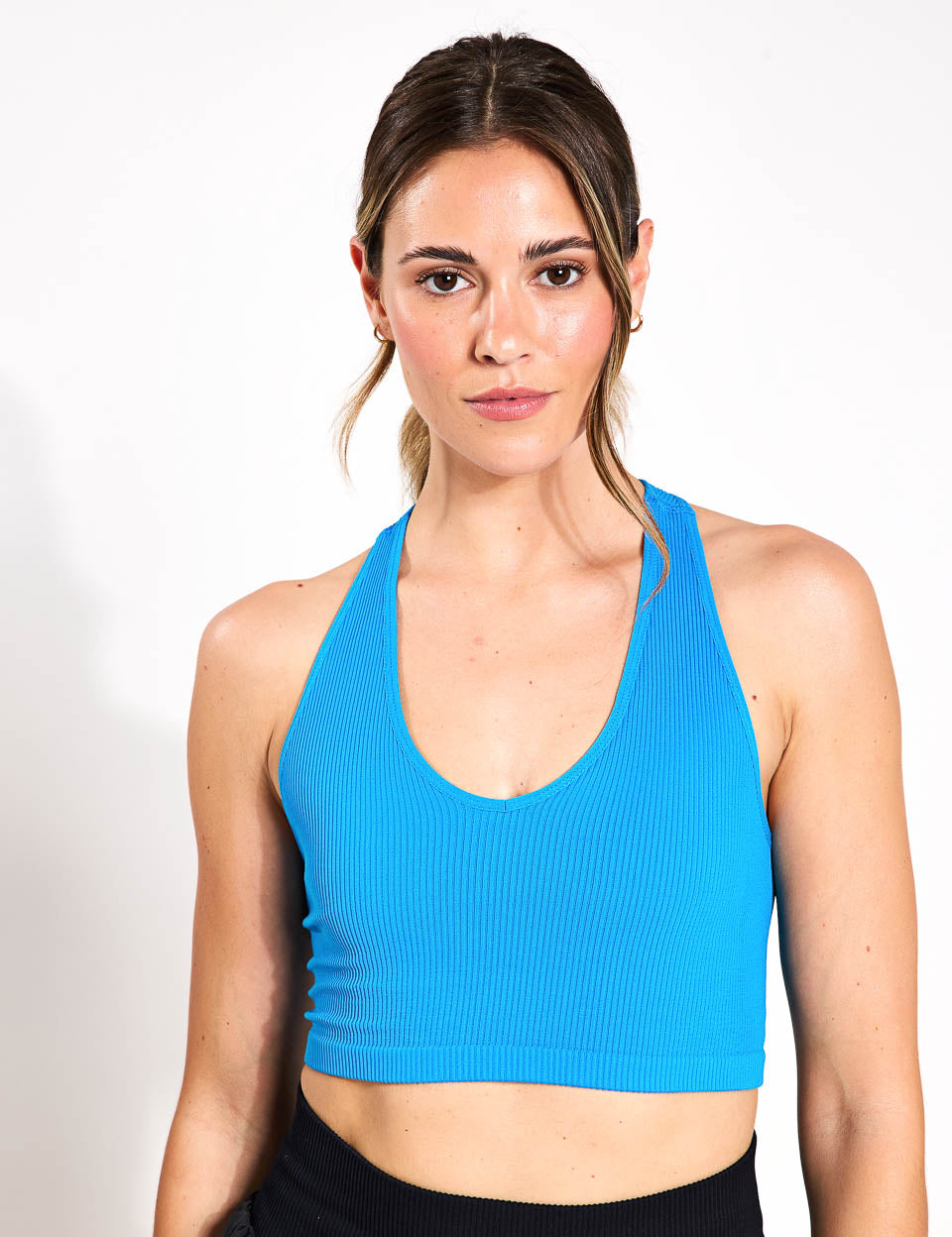 Free Throw Crop Top - Varsity Blue | Women's Athletic Shirt for Basketball & Casual Wear