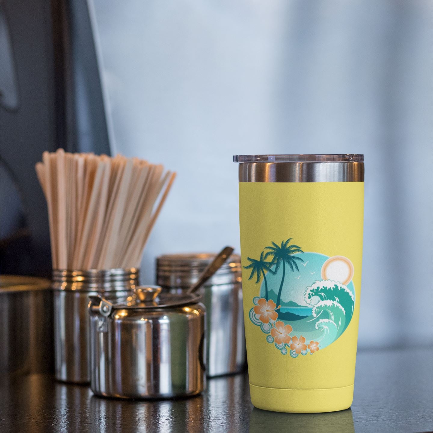 7 in 1 Swing Design Tumbler Heat Press Machine for 20oz & 30oz Cups - Turquoise Bundle - Perfect for DIY Custom Tumblers, Sublimation Projects & Small Business Printing