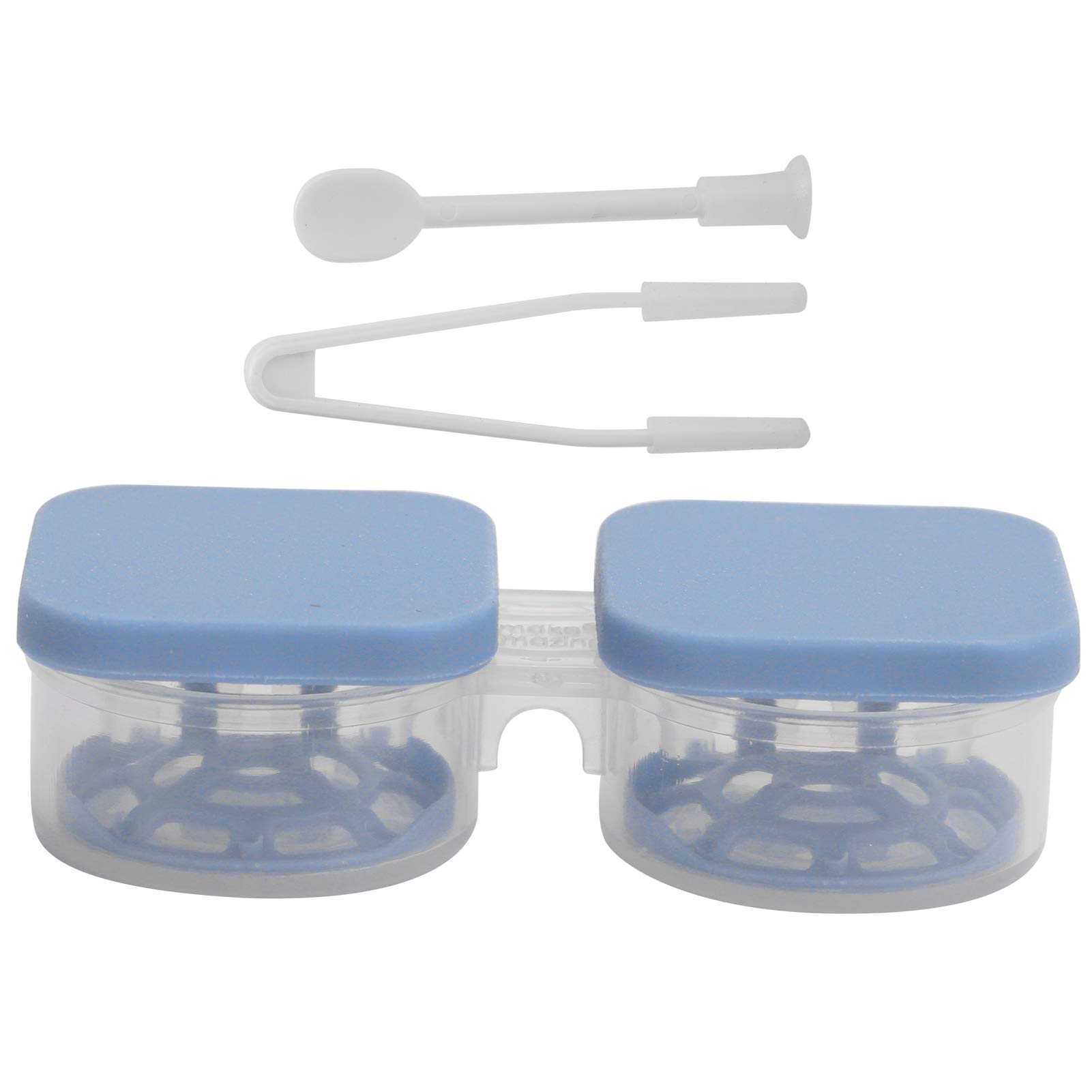 Portable Plastic Contact Lens Case - Travel Storage Organizer for Cosmetic Lenses | Home & Gift Use | Ink Blue | Perfect for Travel, Gym & Daily Storage