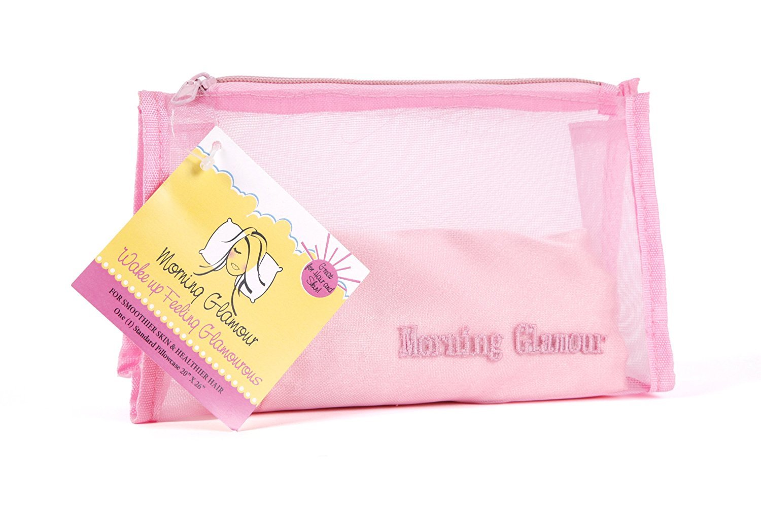 Morning Glamour Travel Makeup Bag & Single Pillowcase - Pink, 18