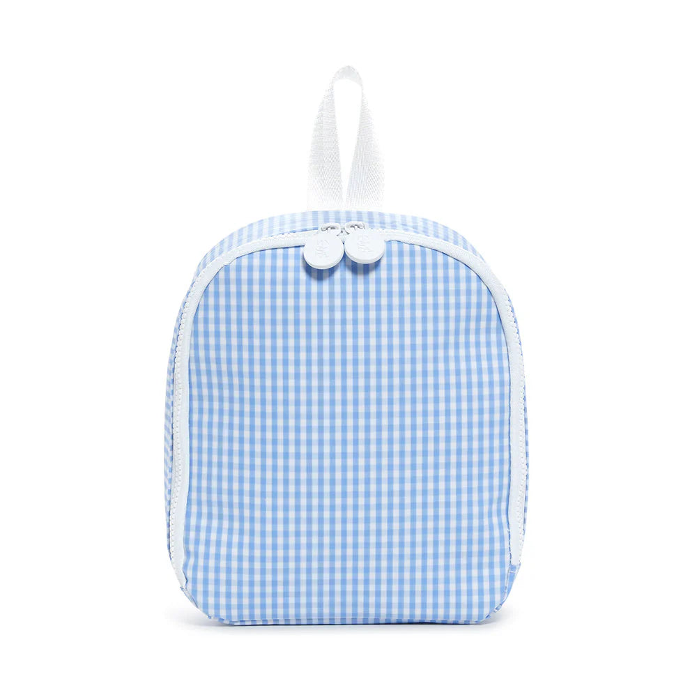 TRVL Design Insulated Lunch Bag - Stylish Gingham Sky Pattern, Leakproof & Durable for Work, School & Outdoor Picnics - Perfect for Adults & Kids