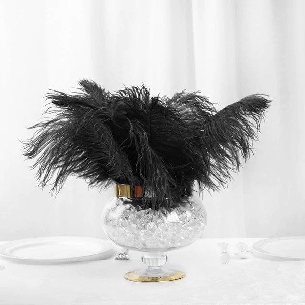 12 Pcs 10-15 Inch Genuine Ostrich Feathers for DIY Crafts, Wedding Decorations, and Costume Accessories