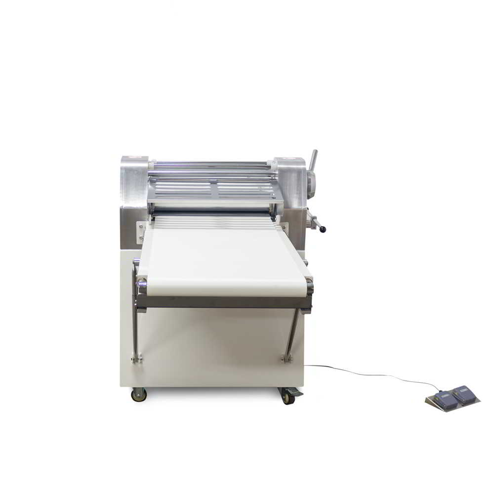 Commercial Dough Sheeter Machine - AG Free Standing JDR520 for Bakery, Pizza, Pastry & Pasta Making - Heavy Duty Stainless Steel Dough Roller with Adjustable Thickness