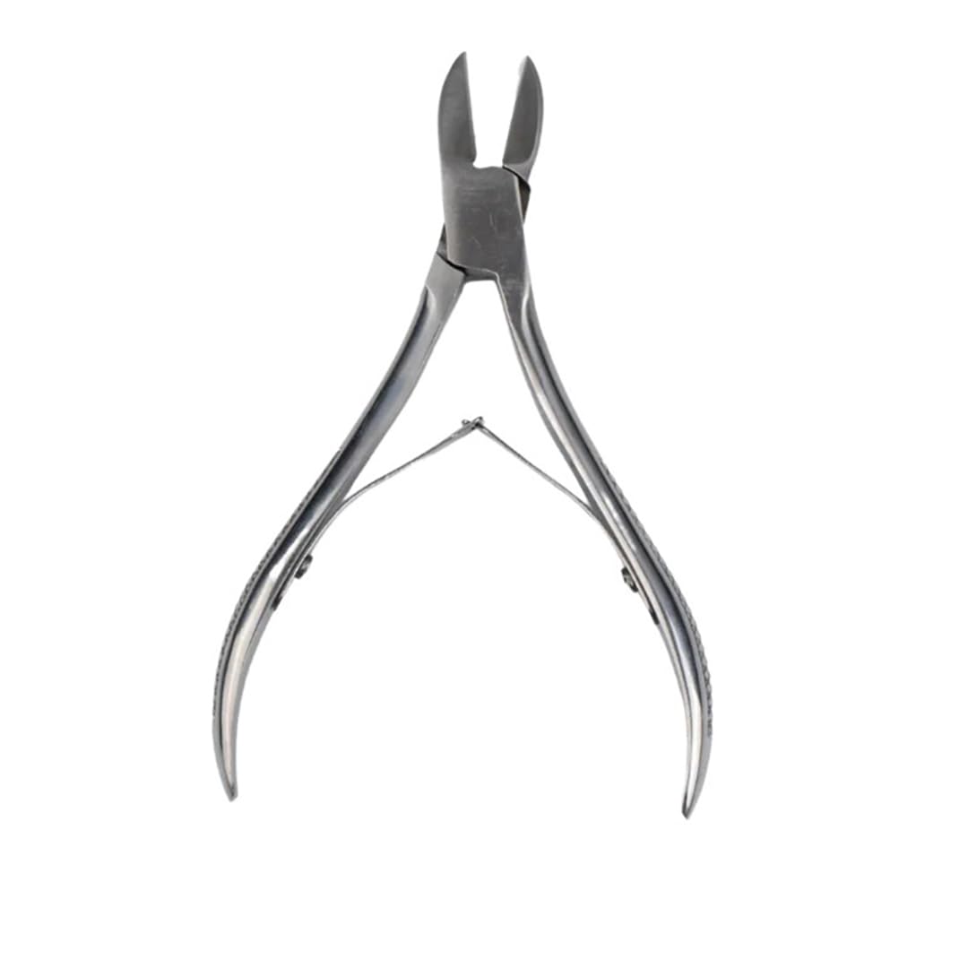 FOLELLO Professional Cuticle Nipper & Cutter - Surgical Grade Stainless Steel Nail Art Tool with Spring Handle - Sharp Multipurpose Cuticle Remover for Manicure, Pedicure & Nail Care - Perfect for Salon, Home & Travel Use