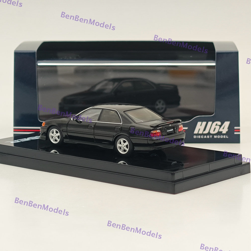 1/64 Scale Hobby Japan Toyota Chaser Tourer V (JZX100) Model Car with Mesh Front Grill - HJ643072BK 1998 Edition - Perfect for Diecast Collectors and Car Enthusiasts Display