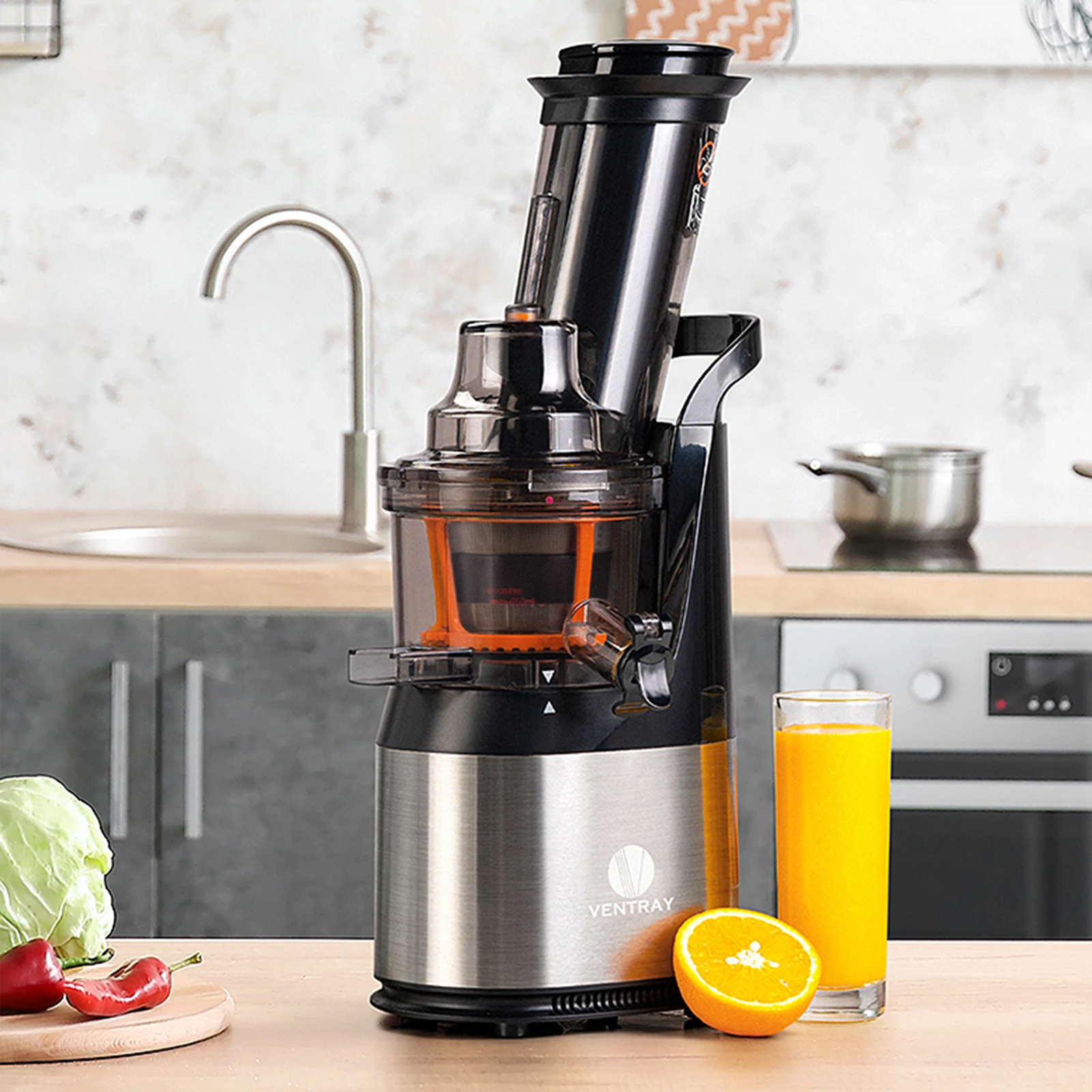 Premium 408 Slow Press Masticating Juicer - Cold Press Juice Extractor for Maximum Nutrients - Perfect for Healthy Smoothies, Detox Drinks & Family Breakfasts
