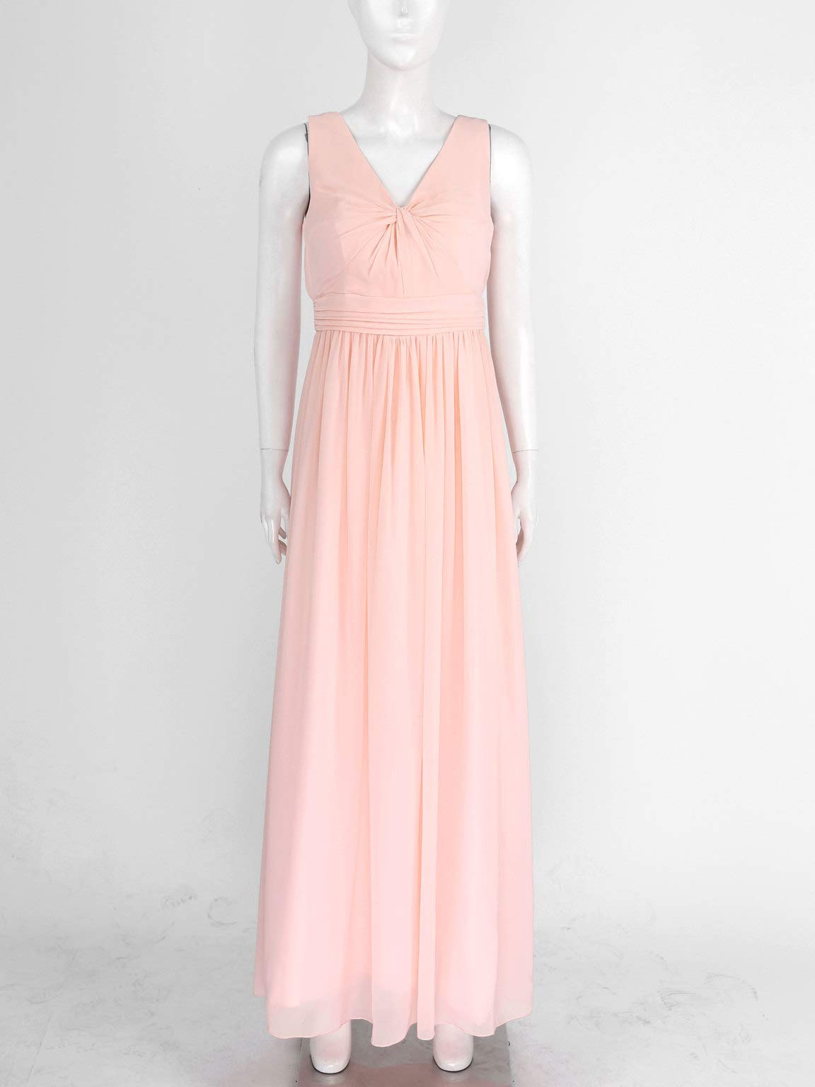 Elegant CHICTRY Women's V-Neck Long Chiffon Formal Dress with Empire Waist - Perfect for Weddings, Bridesmaids, Prom & Evening Parties