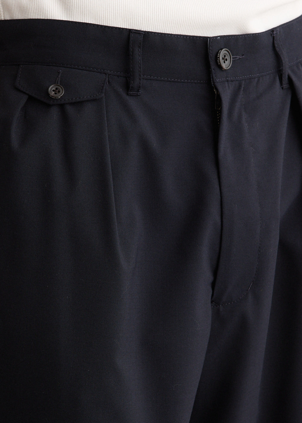 2-Pleat Wool Tropical Pants for Men - Lightweight Summer Travel & Business Casual Trousers