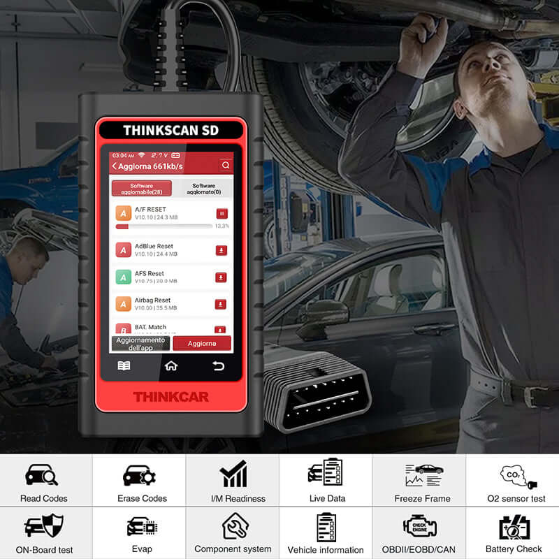 THINKCAR® Thinkscan SD2 SD4 OBD2 Scanner - Multi-System Diagnostic Tool for Cars, Trucks & SUVs | Check Engine Light, Read & Clear Codes | Fast Shipping to US Only | Perfect for DIY Mechanics & Auto Shops