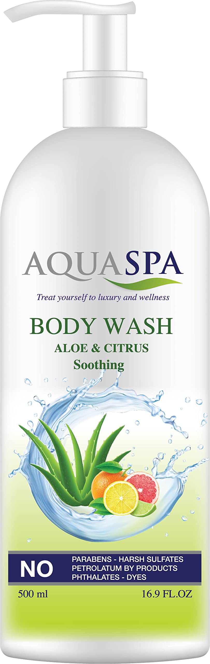 Aloe Vera & Citrus Body Wash - Soothing & Hydrating 16.9 Oz for Sensitive Skin - Perfect for Daily Shower & Post-Workout Refreshment
