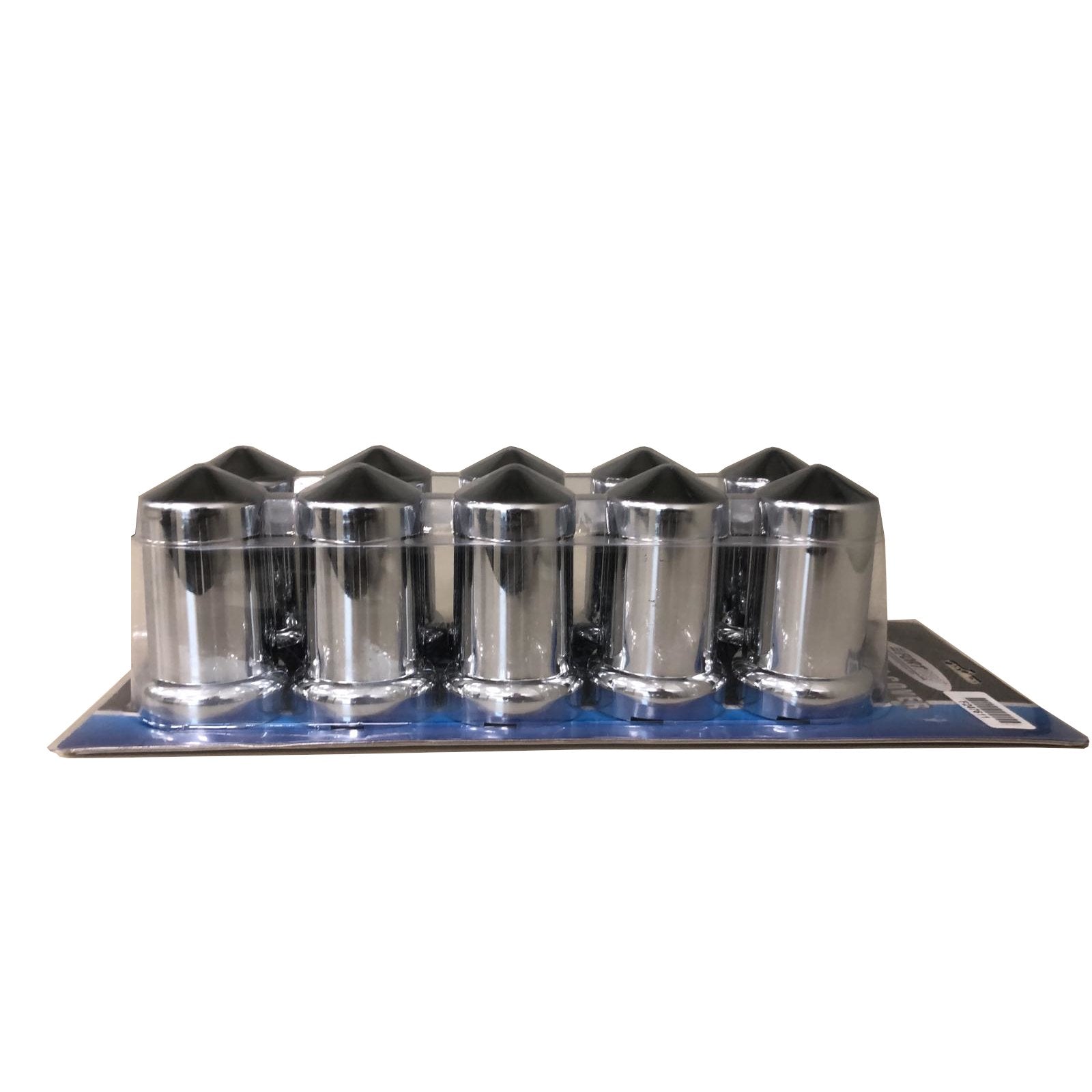 Fortpro 33mm x 3 3/16 Inch Chrome Plated Push On Nut Covers - 10 Pack (F247611) | Durable Metal Caps for Automotive, Furniture & DIY Projects