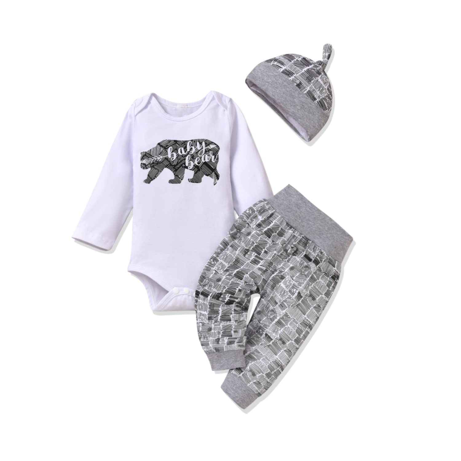 Unutiylo Newborn Baby Boy Clothes Set - Soft Cotton Bodysuit & Pants Outfit for 0-12 Months | Perfect for Daily Wear, Photoshoots & Gift Giving