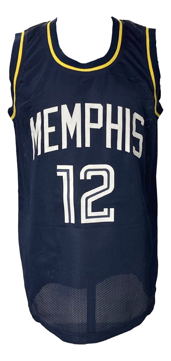 Authentic Ja Morant Signed Custom Alternate Navy Blue Pro Style Basketball Jersey - Limited Edition Collectible for Fans & Memorabilia - Perfect for Display, Gifting, and Game Day