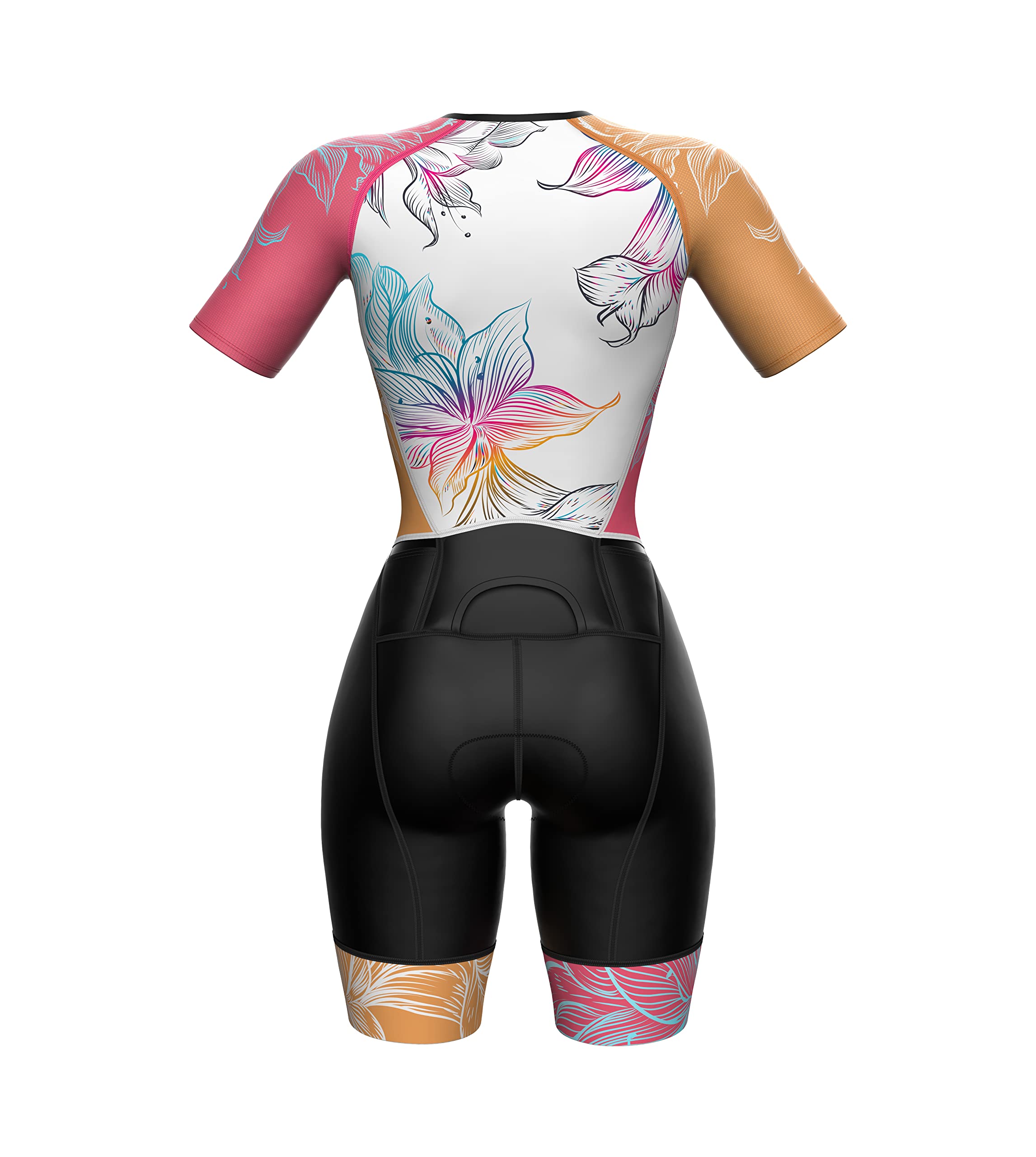 Sparx Aero Triathlon Suit for Women - Short Sleeve Tri Suit for Running, Swimming & Cycling - Breathable & Quick-Dry Skinsuit - Perfect for Triathlons, Training & Competitions