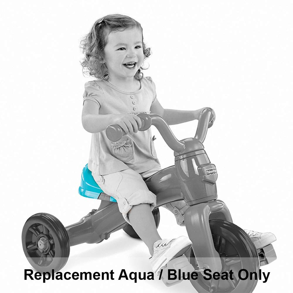 Fisher-Price Tricycle Replacement Seat - Compatible with R0322 & P6831 Grow-with-Me Trike - Aqua Blue Color - Perfect for Kids' Outdoor Play & Bike Repair