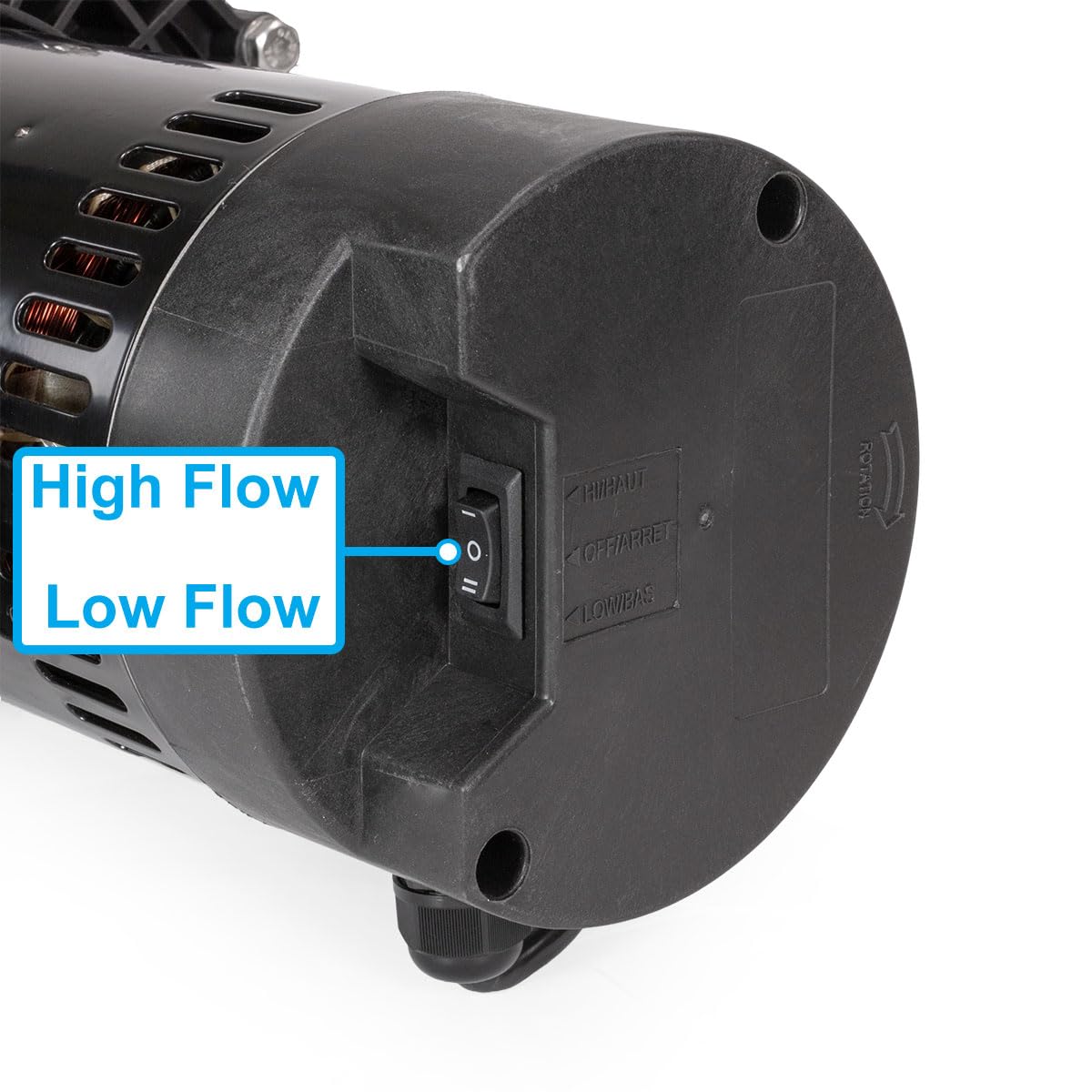 XtremepowerUS 1.0HP Variable Speed Pool Pump - 2-Speed Above Ground Swimming Pool Pump with 115V & 1-1/2