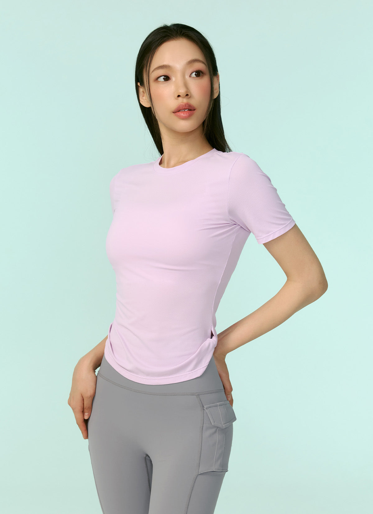 Breathable Air Mesh Side Twist Short Sleeve T-Shirt for Men - Perfect for Gym, Running & Outdoor Activities