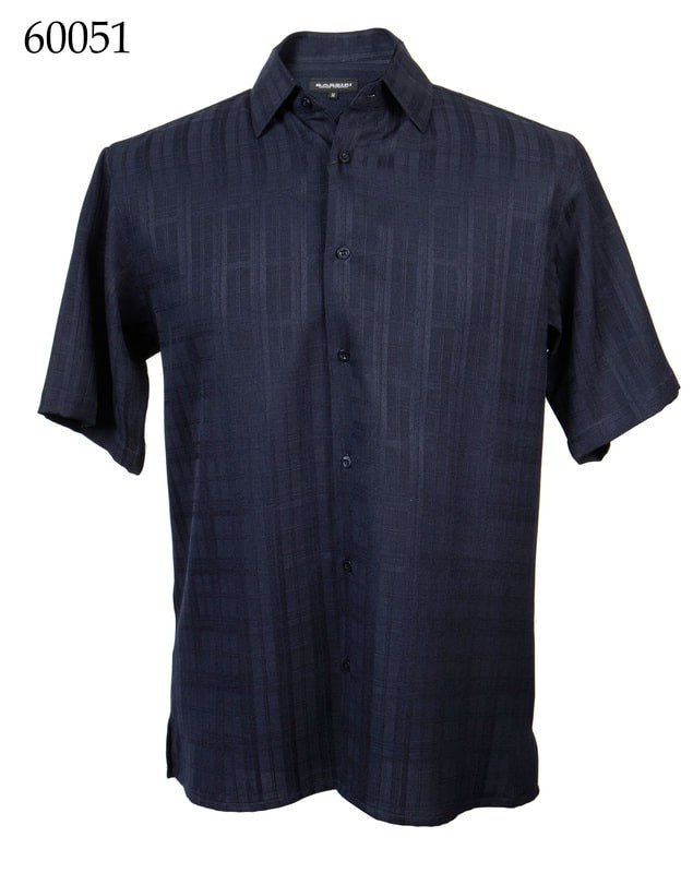 Bassiri Men's Short Sleeve Casual Shirt - Breathable Cotton Button Down Shirt for Summer, Office, and Outdoor Activities | Style 60051