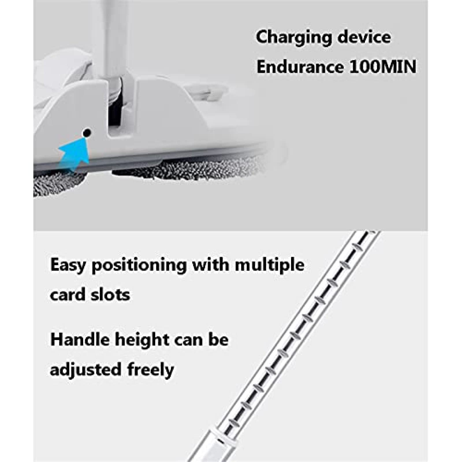 Electric Telescopic Mop with 150ml Water Tank & Auto Spray - Adjustable Handle Rotating Mop for Hardwood Floors, Tile, Carpet Cleaning - Perfect for Home, Office, and Car Interior Cleaning