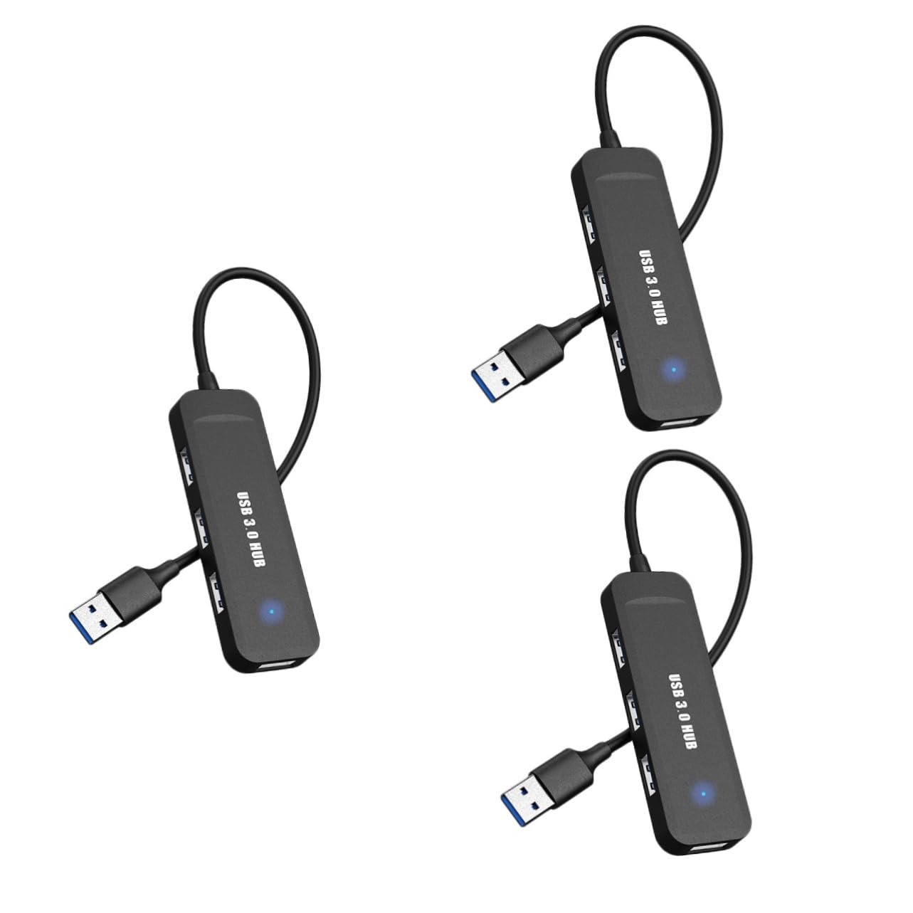 OSALADI 4-Port USB Hub 3-Pack - USB Splitter, USB Extender & USB Adapter for Laptop, PC, Mac - Expand Connectivity for Keyboard, Mouse, Flash Drive | Home Office & Gaming Setup Accessories