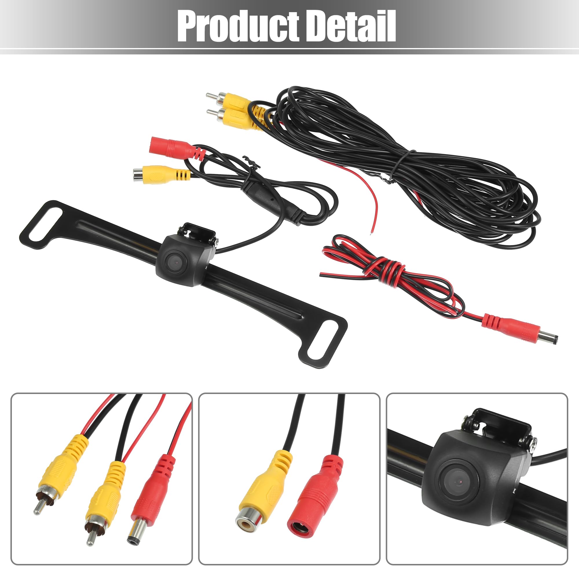 X AUTOHAUX HD Waterproof Backup Camera for Trucks & Cars - 170° Wide Angle License Plate Rear View Camera for Safe Parking & Reversing | Perfect for Night Driving & Tight Parking Spaces