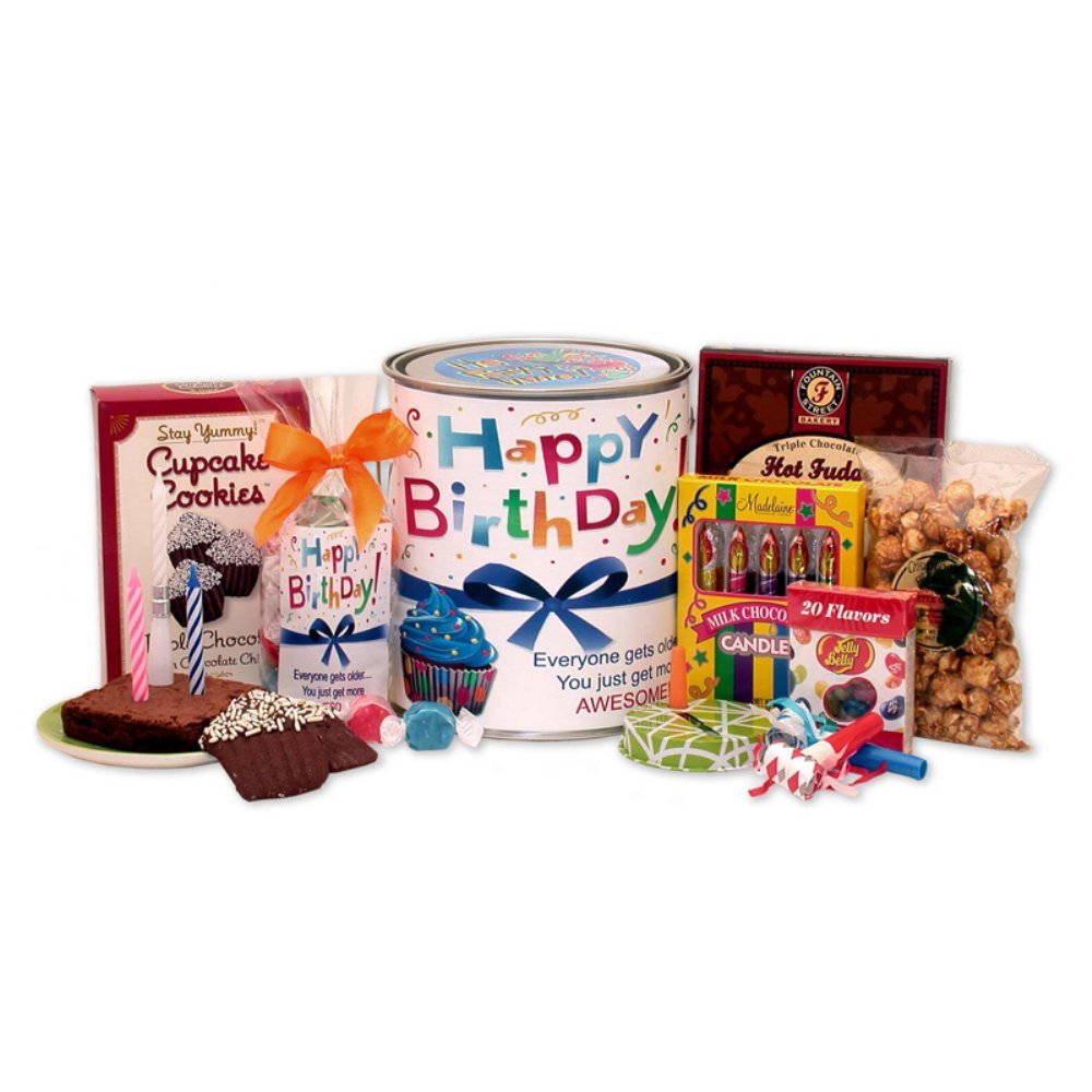 Happy Birthday Gift Basket - Premium Drop Shipping Gift Pail for Women & Men - Perfect for Birthday Celebrations, Parties & Special Occasions