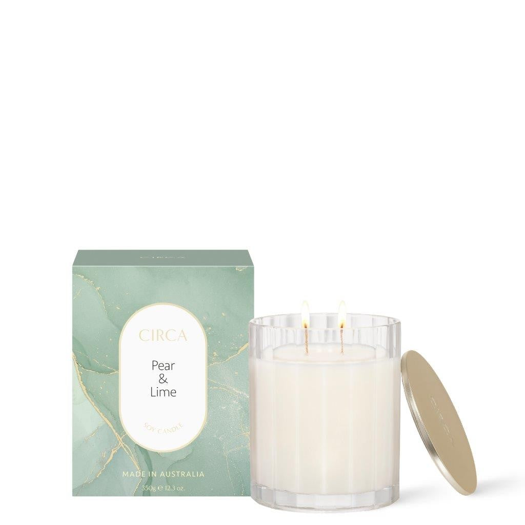 Circa Scented Soy Candle 60g - Refreshing Pear & Lime Aroma | Handmade Natural Wax Candle for Home, Office, Spa Relaxation & Romantic Ambiance