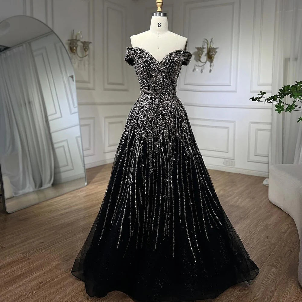 Serene Hill Rose Gold Beaded Evening Gown - A-Line Sleeveless Luxury Party Dress for Women 2025 | Perfect for Prom, Gala & Formal Events (Style LA71459)