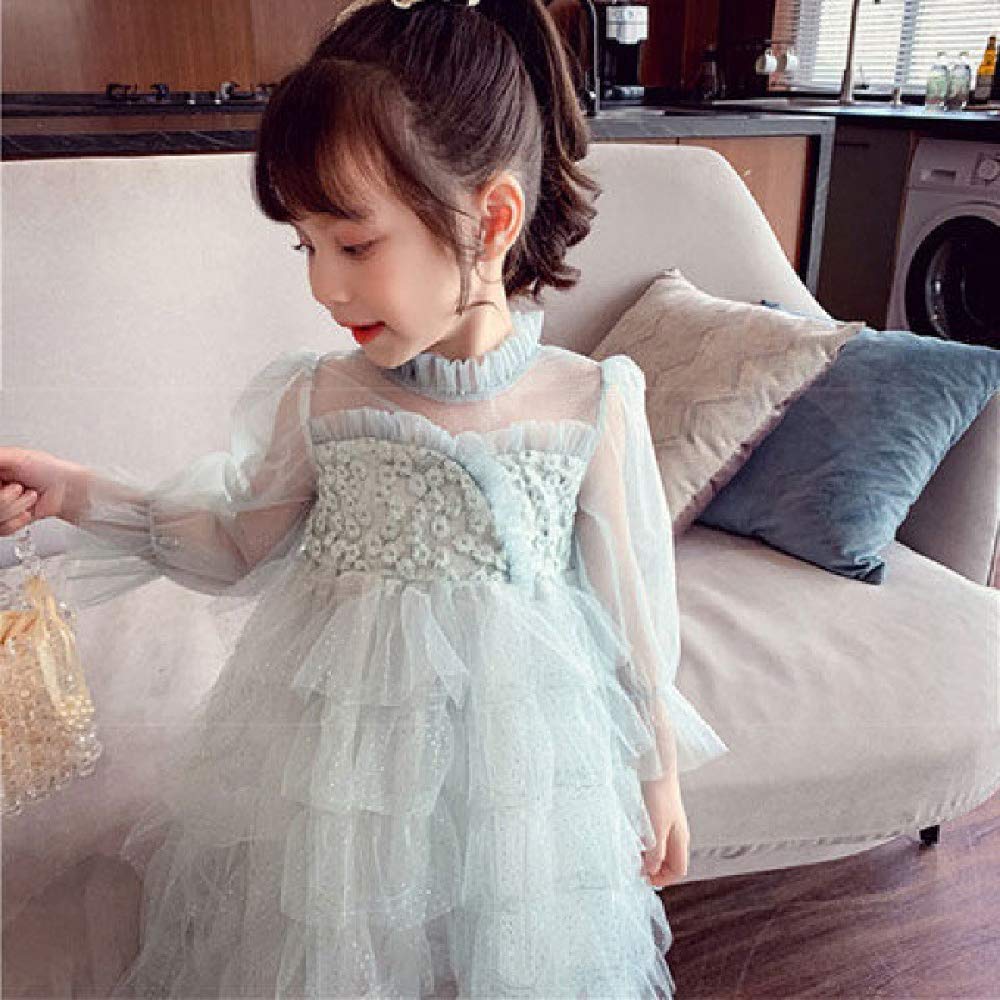 Quenny Girls' Princess Dresses - Spring New Korean Style Mesh Puffy Cake Party Dresses for Kids | Perfect for Birthday Parties, Pageants & Special Occasions
