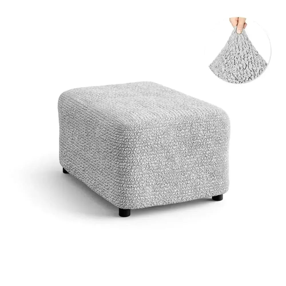 Microfiber Ottoman Slipcover Medium Size - Stretchable Furniture Cover for Living Room, Bedroom & Office - Easy to Clean & Durable Home Decor