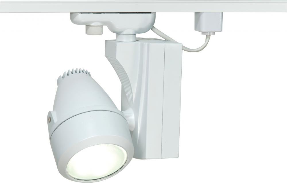 Nuvo TH385 Adjustable White Track Lighting Head - Modern Ceiling Light Fixture for Living Room, Kitchen, and Retail Spaces