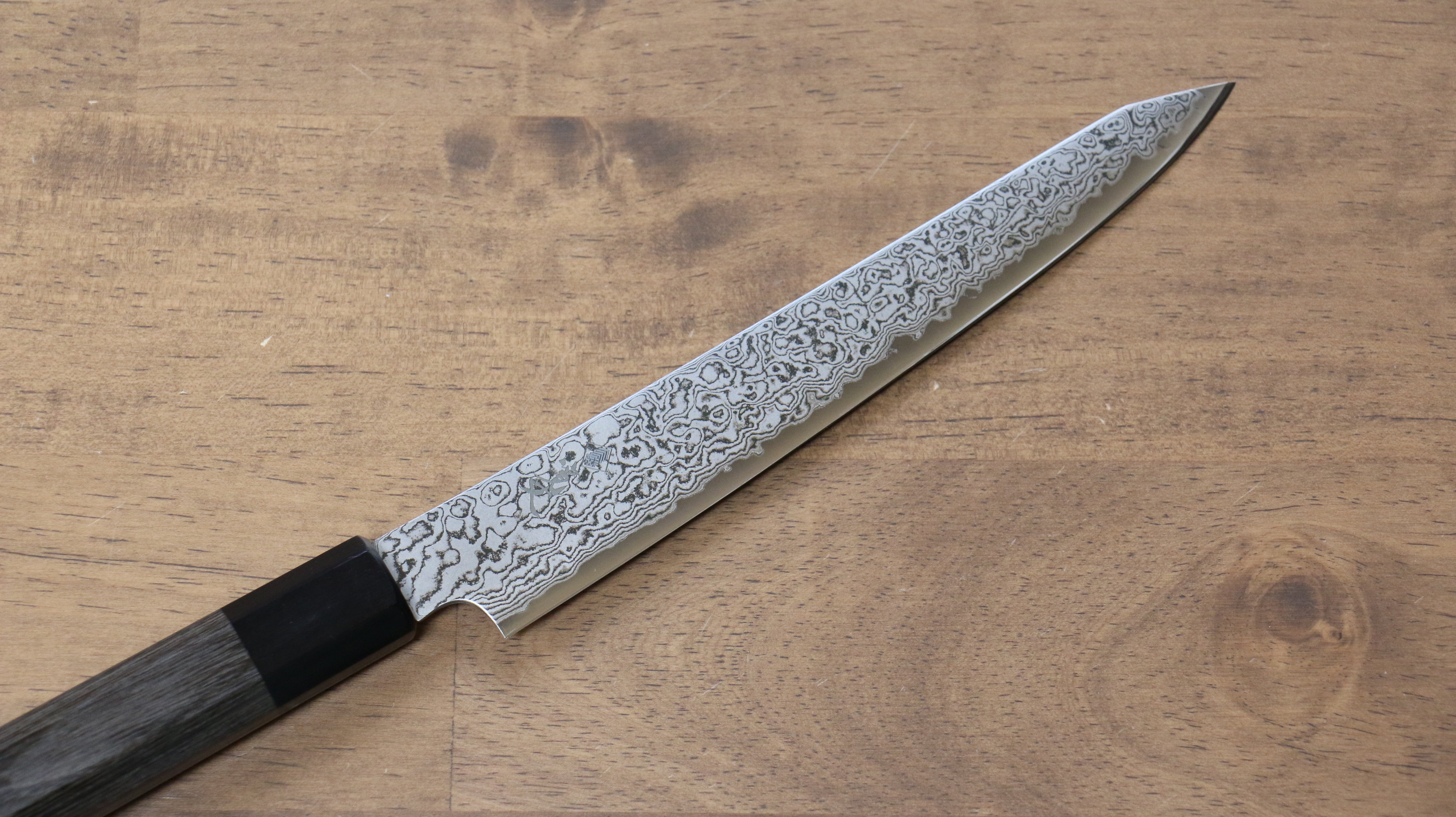 VG10 Damascus Kiritsuke Petty Utility Knife 180mm - High Carbon Stainless Steel Blade with Gray Pakka Wood Handle - Perfect for Slicing, Dicing & Precision Kitchen Tasks
