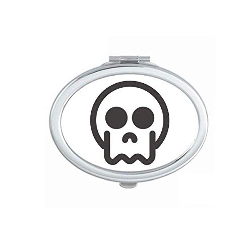 DIYthinker Portable Foldable Double-Sided Skeleton Face Mirror - Perfect for Online Chat, Hand Makeup & Cosplay Accessories - Great for Halloween, Themed Parties & TikTok Videos