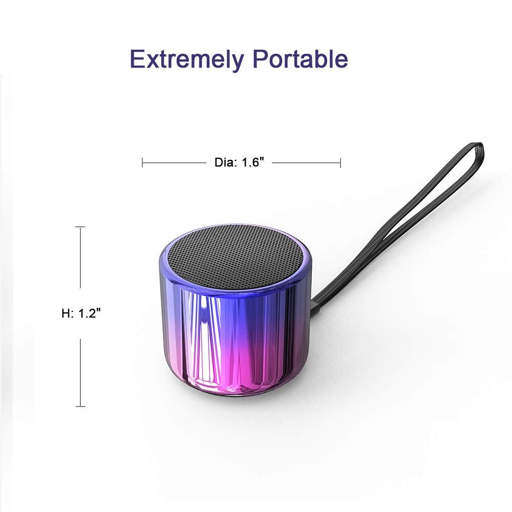 Premium TWS Wireless Bluetooth Speakers - Portable Mini Speaker with Big Sound, Stereo Pairing, Metal Enclosure & Nylon Lanyard for Echo Dot, iPhone, Android, iPad, Laptop - Perfect for Home, Office, Travel & Outdoor Adventures