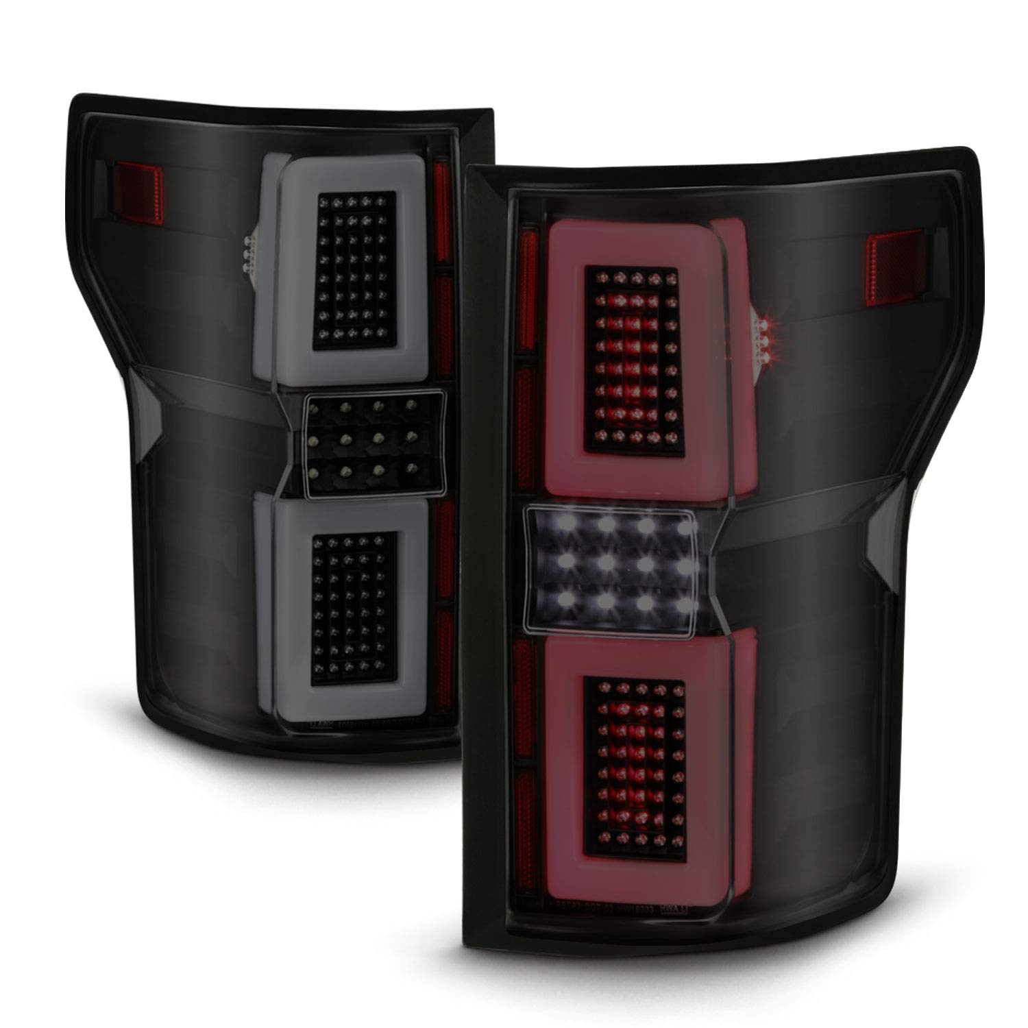 AKKON Black Smoked LED Tail Lights for 2015-2017 Ford F150 Pickup - Sequential Turn Signals, Brake Lamps (Pair) - Upgrade Your Truck's Style & Safety for Night Driving and Off-Road Adventures