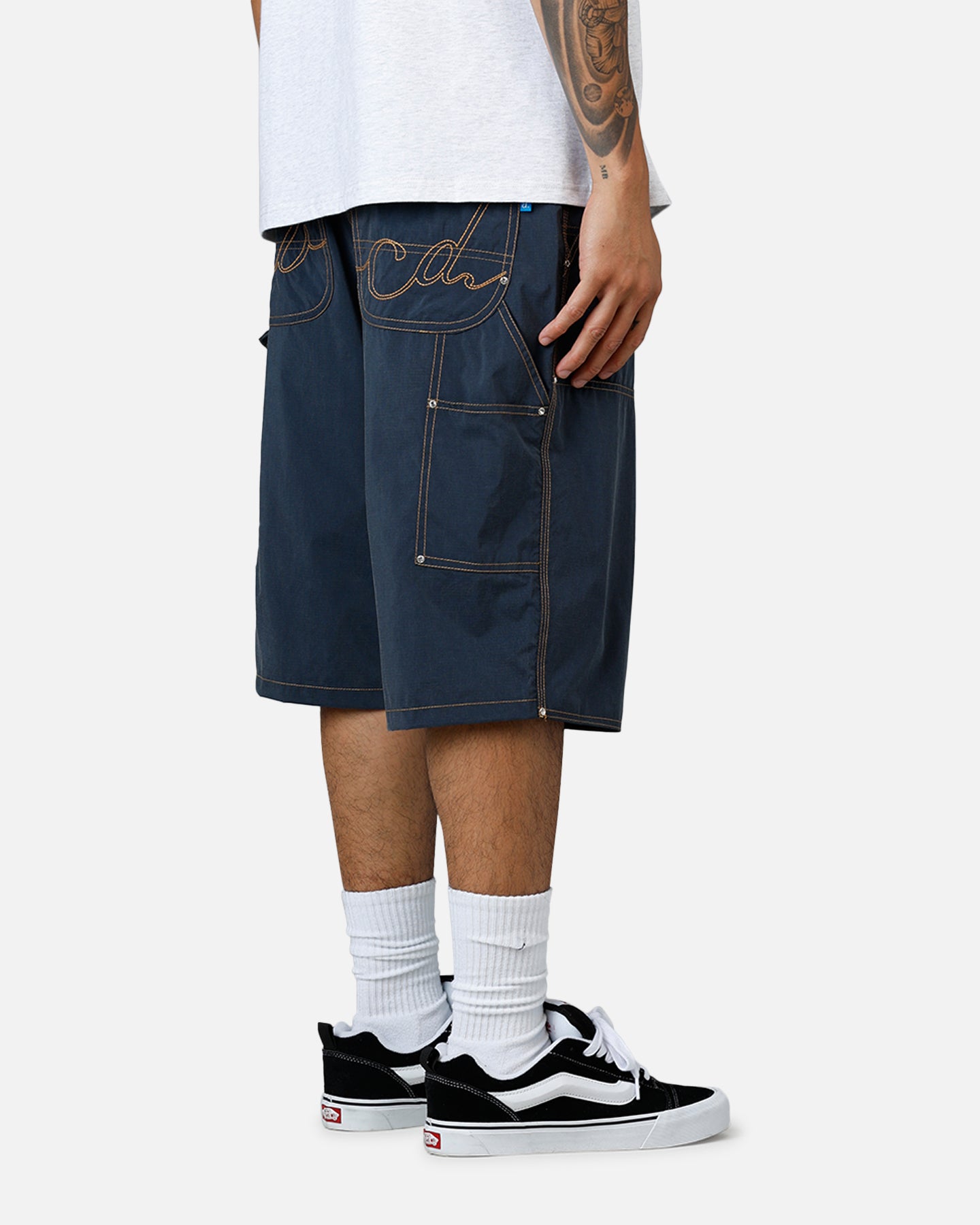 ABC Men's Nylon Jorts - Stretchable Comfortable Cargo Shorts in Navy Blue | Perfect for Outdoor Activities, Hiking & Casual Wear