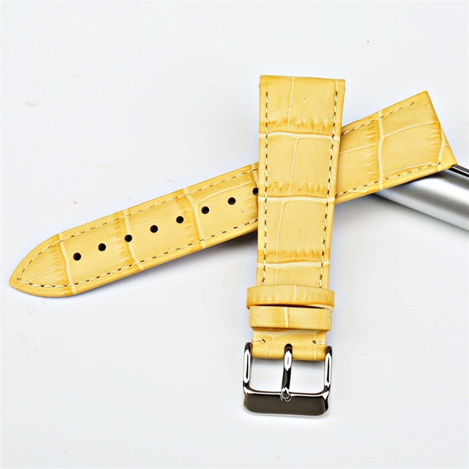 Genuine Leather Watch Bands for Men & Women - Alligator Pattern Watch Straps Replacement Bracelet | Perfect for Business, Casual & Dress Watches