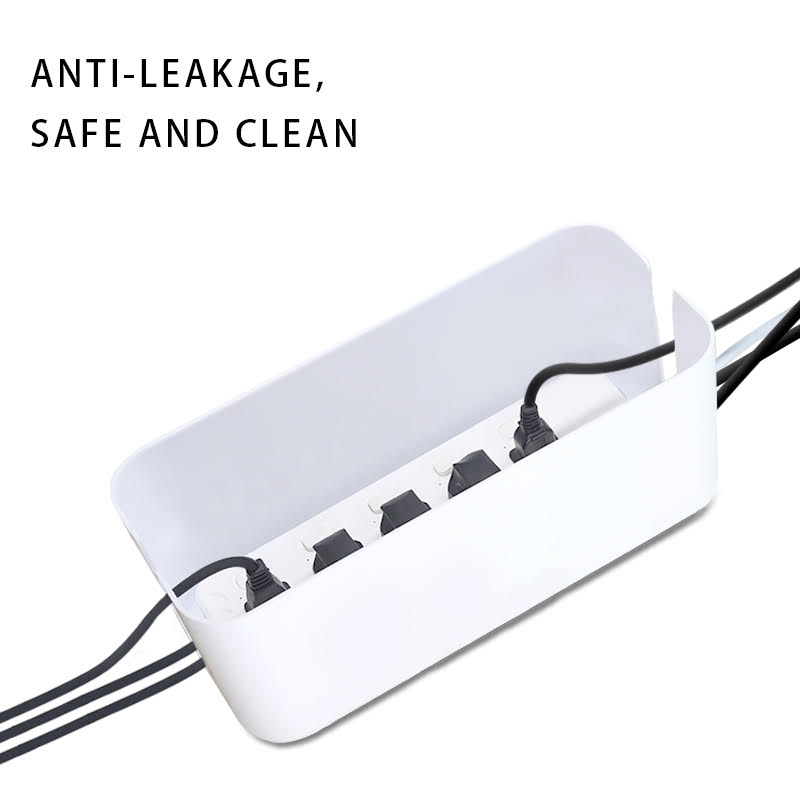 Cable Management Box - Hide Power Strips & Organize Loose Wires for TV, Home Office, Computer Desk & Entertainment Center - Cord Organizer for Neat Workspace & Media Setup