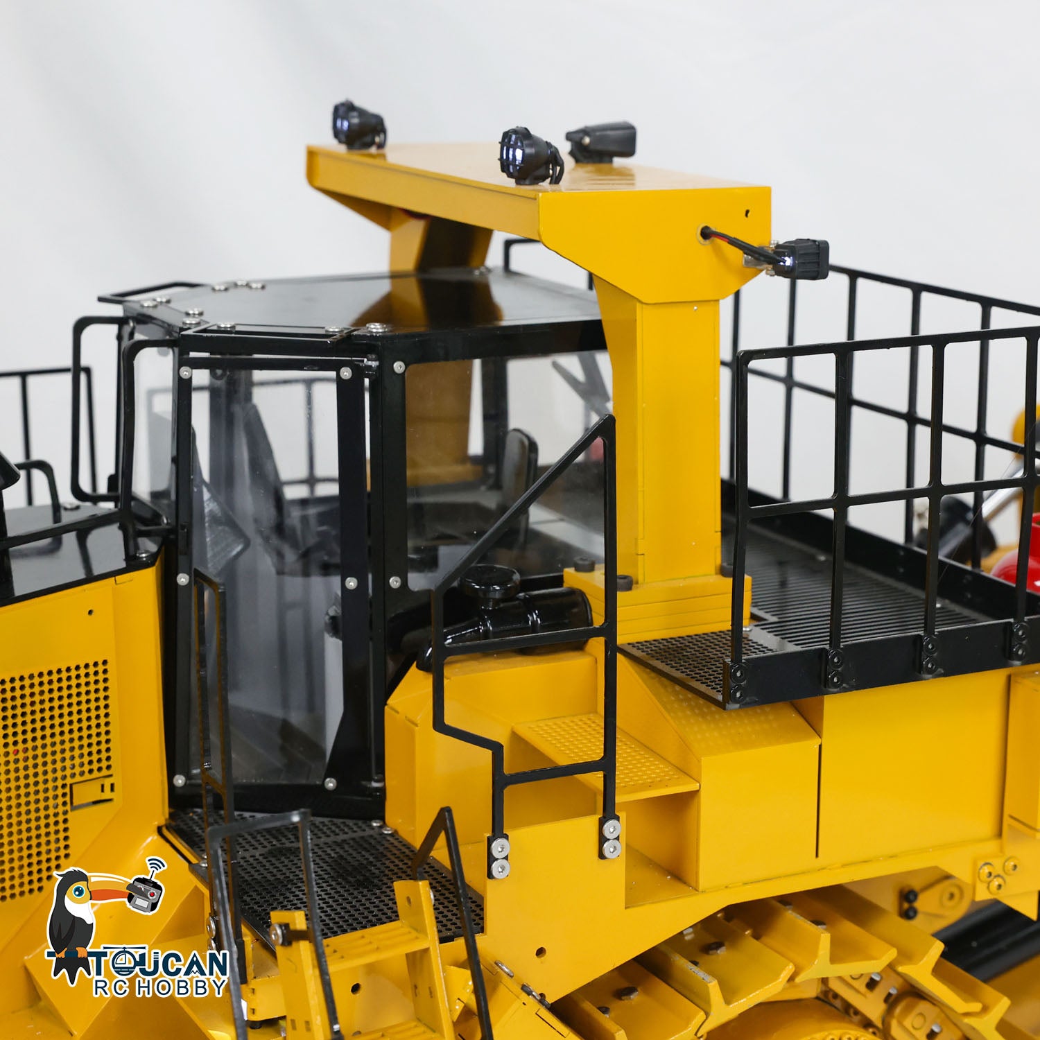 TOUCAN 110KG D11T 1/10 Scale RC Hydraulic Bulldozer - Heavy Duty Metal Remote Control Construction Dozer with 3 Plows - Ready to Run for Backyard Construction, Crawler Tractor Racing & RC Enthusiasts