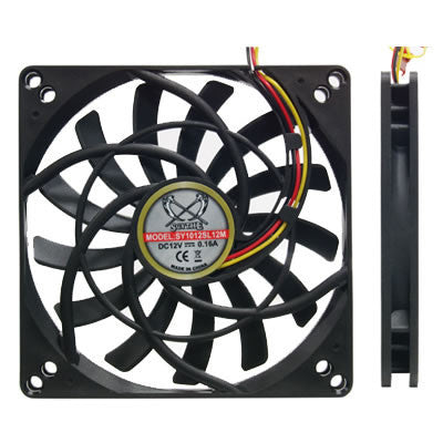 Scythe KAZE JYU SLIM 100mm Ultra Quiet Case Fan SY1012SL12 - Perfect for PC Cooling, Gaming Rigs & Home Office Computers