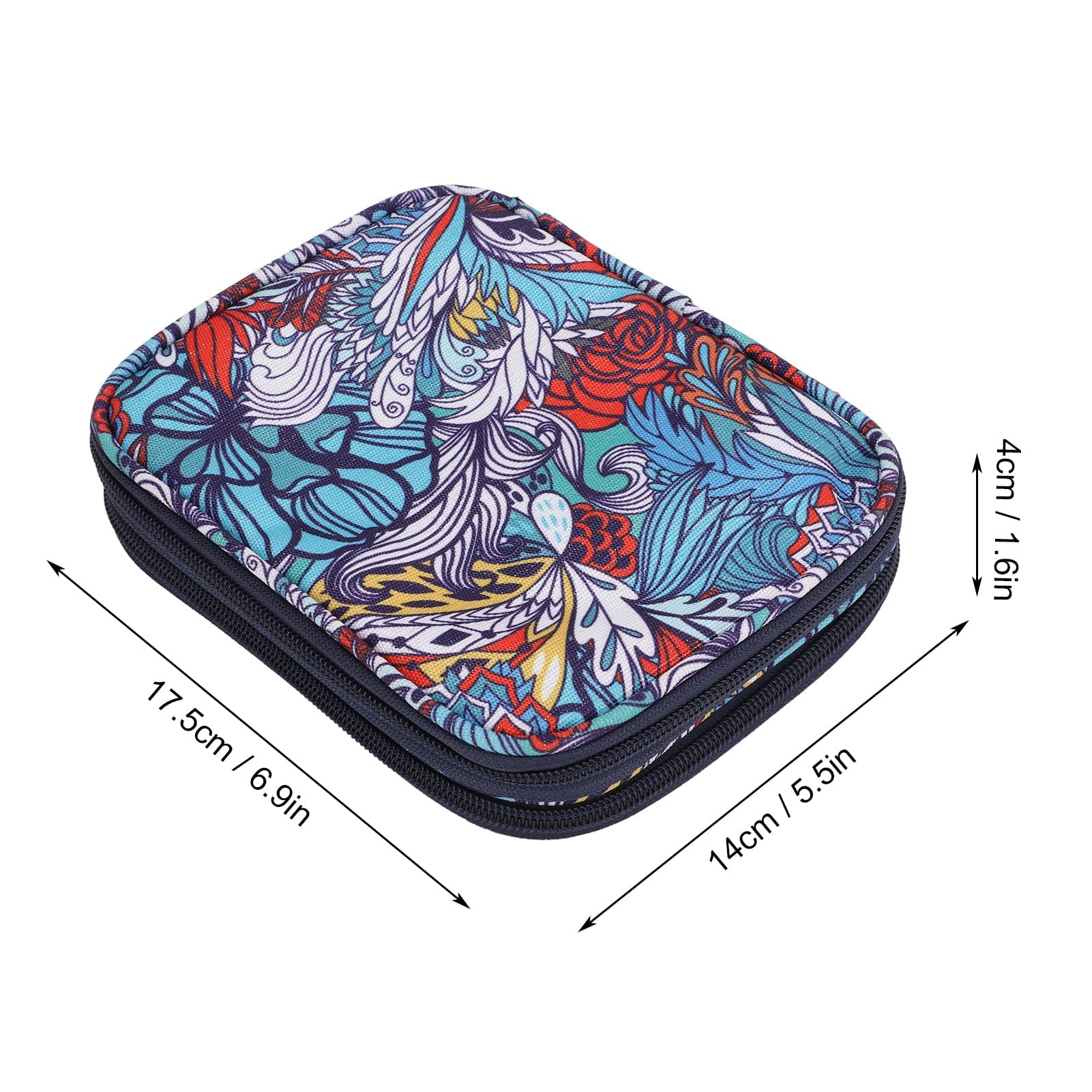 Yarn Storage Bag with Zipper & Pockets - Crochet Hook Organizer Case for Aluminum Hooks & Needles - Perfect for Knitting Projects, Travel & Craft Organization