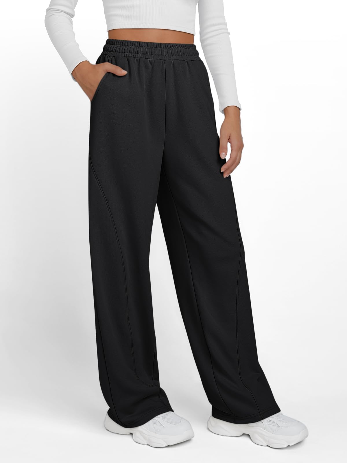 Trendy Queen Women's Wide Leg Sweatpants - Y2K High Waisted Joggers with Pockets | Baggy Casual Lounge Pants for Fall Fashion 2025 | Perfect for Yoga, Running Errands & Streetwear Outfits