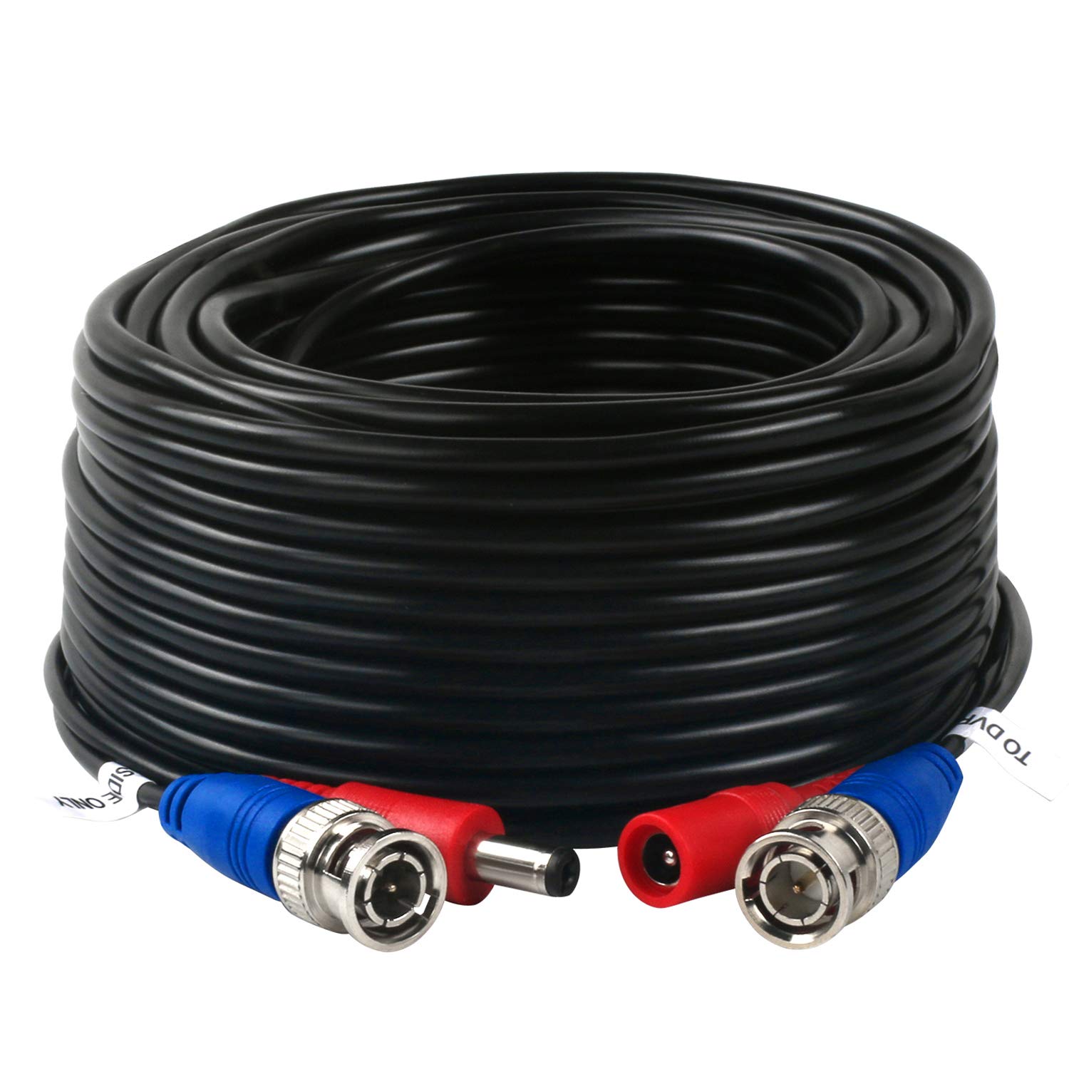 2 Pack 100 Feet BNC Video Power Cable with Connectors - High-Quality Extension Wire for CCTV Camera, DVR & Surveillance Systems - Perfect for Home Security, Office Monitoring & Outdoor Surveillance