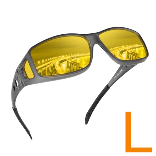 L/Transparent Grey Frame-night Vision Lens