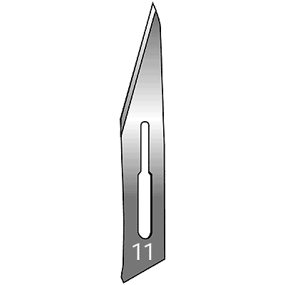 Disposable Carbon Steel Surgical Blades #11, #06, #3011 - Sharp Precision Medical Scalpels for Surgery, First Aid & Crafting