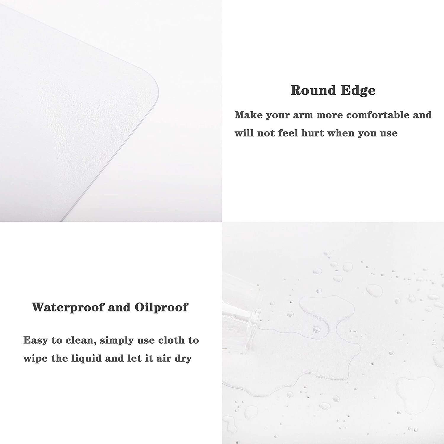 Premium PVC Desk Mat 120x60cm - Waterproof Office Writing Pad for Laptop & Keyboard - Clear Table Protector for Home & Workspace - Ideal for Gaming, Studying & Office Work