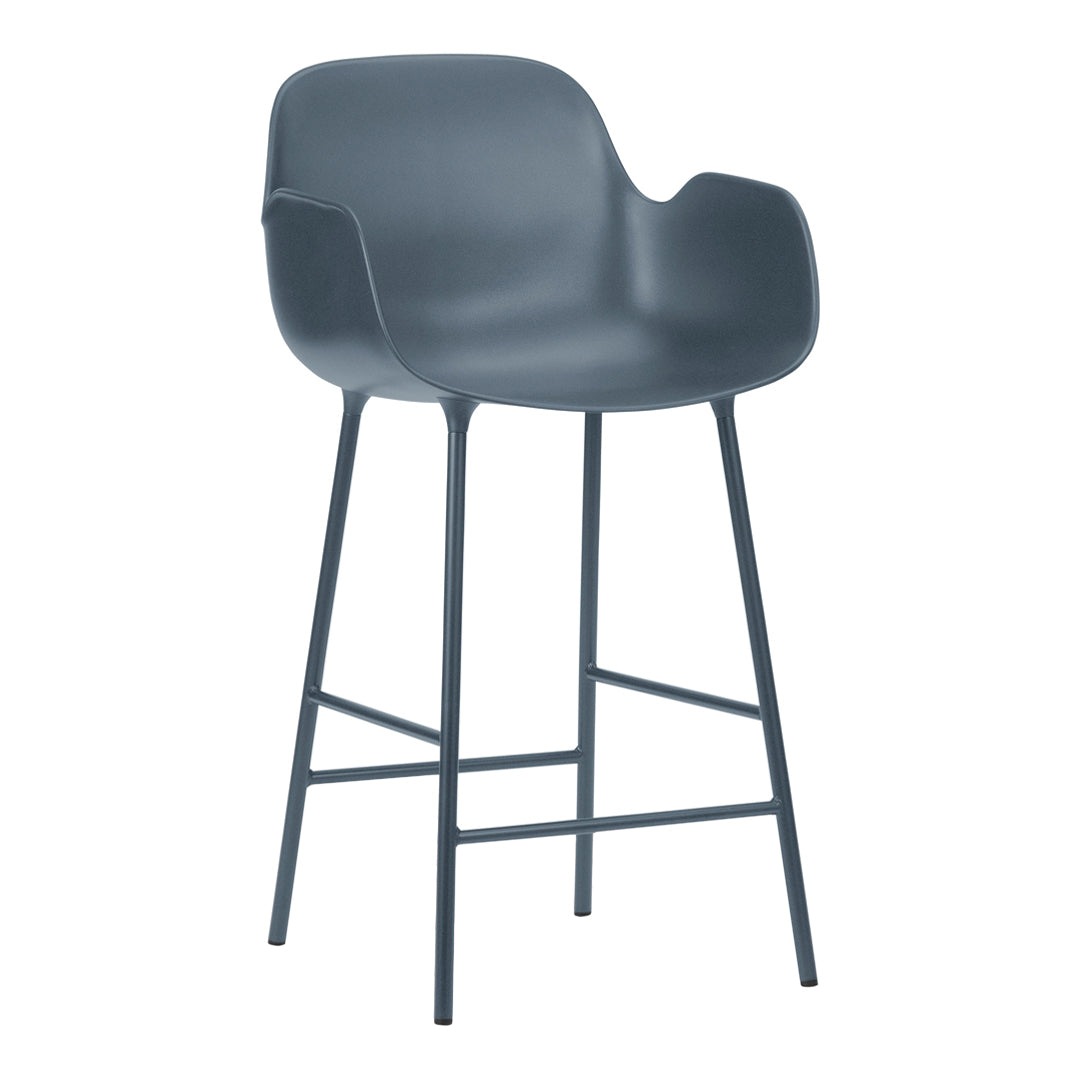 Modern Form Counter Armchair - Stylish Bar Stool for Kitchen Island, Breakfast Nook & Home Bar - Adjustable Height & Comfortable Seating for Dining & Entertaining